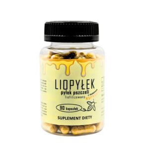 LIOPYŁEK Liofilizowany Pyłek Pszczeli+Kurkuma | 90 Kapsułek